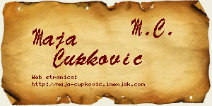Maja Čupković vizit kartica